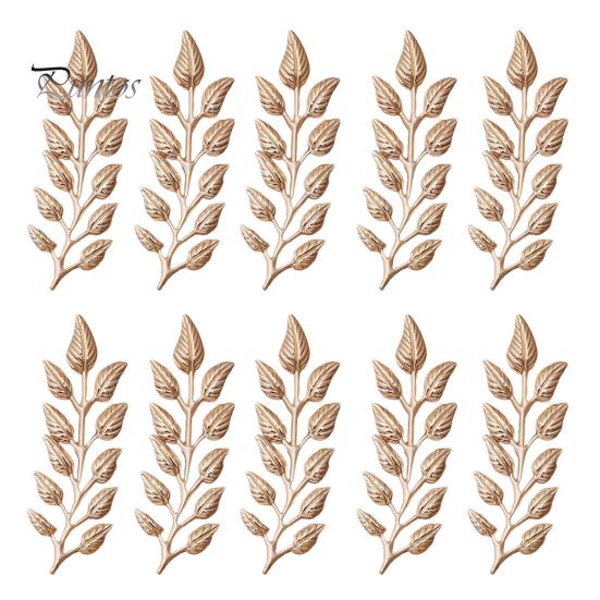 

10 шт., подвеска в виде листа, сделай сам, ручная работа, золотой цвет, медный шарм в виде листа, швейный магазин, принадлежности розового золота