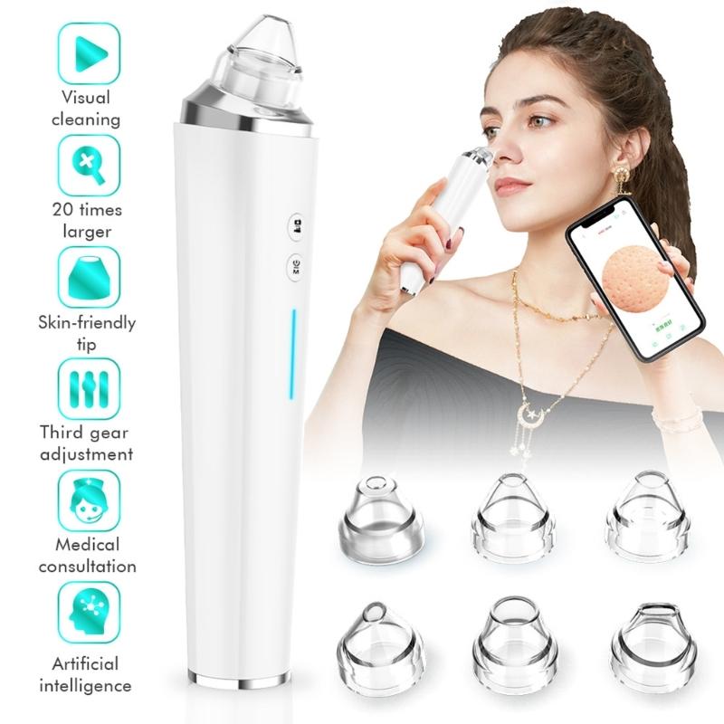 Multi Speed Pore Vacuum Cleaning Blackhead Remover For Face With Intelligent Suction Control And Reusable Tips