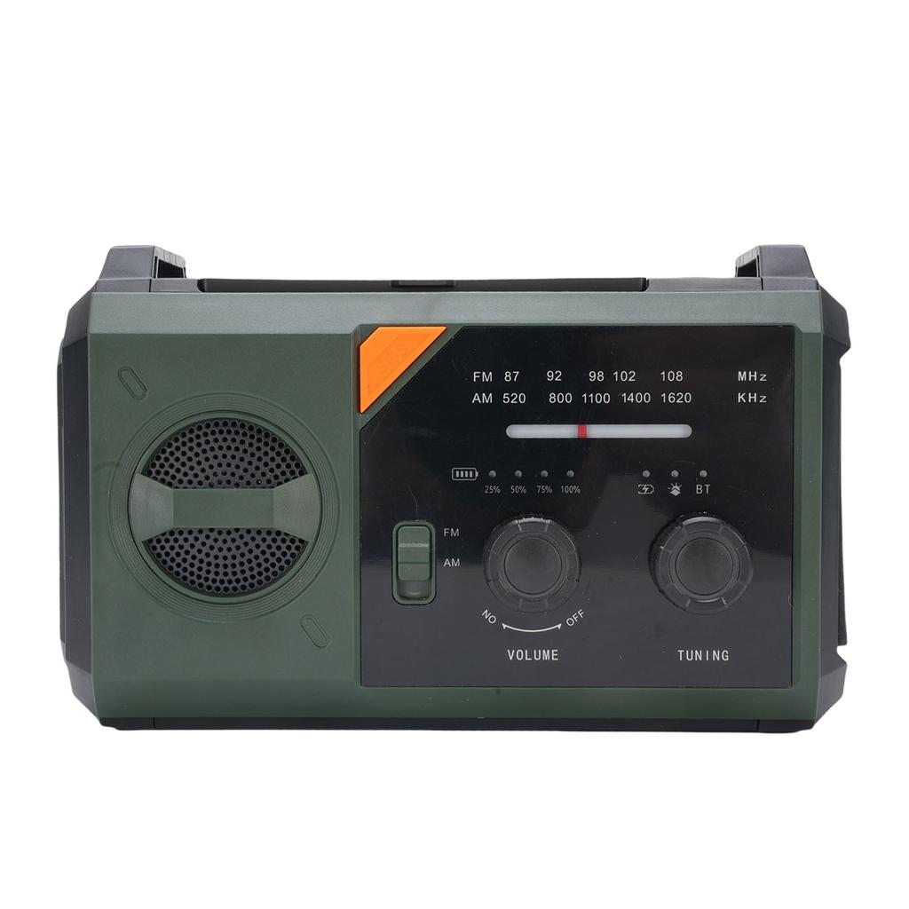 Emergency Radio Portable AM FM WB Radio Type C Hand Crank Solar Charging 30000mAh Battery SOS Alert 