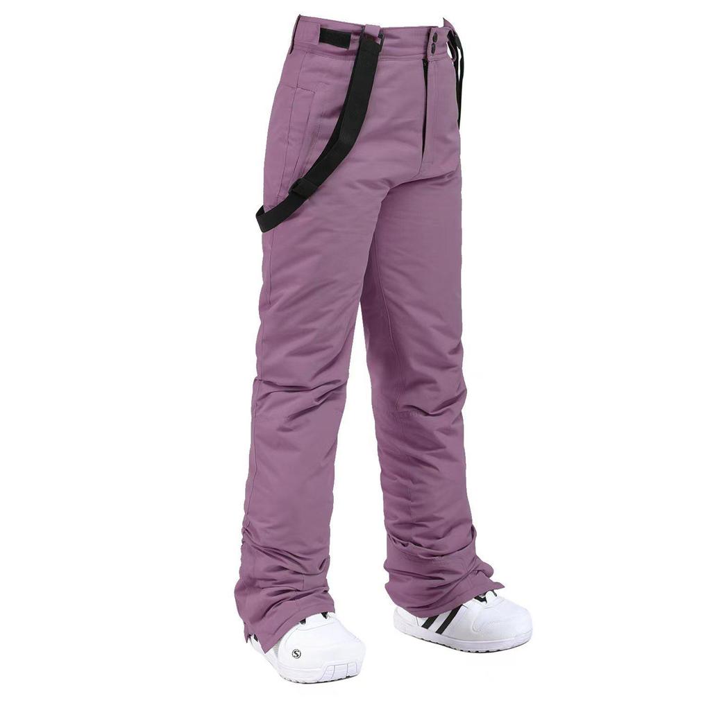 Men's and Women's Windproof Water-Repellent Winter Ski Bib Pants