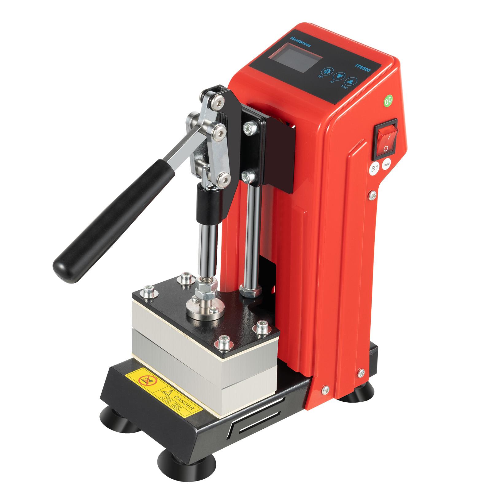 

Professional 900W Dual Plate Heat Press, Digital Temp Control 0-400°F for T-Shirt, Bag, Hat DIY Craft and Home Transfer Printing US червоний