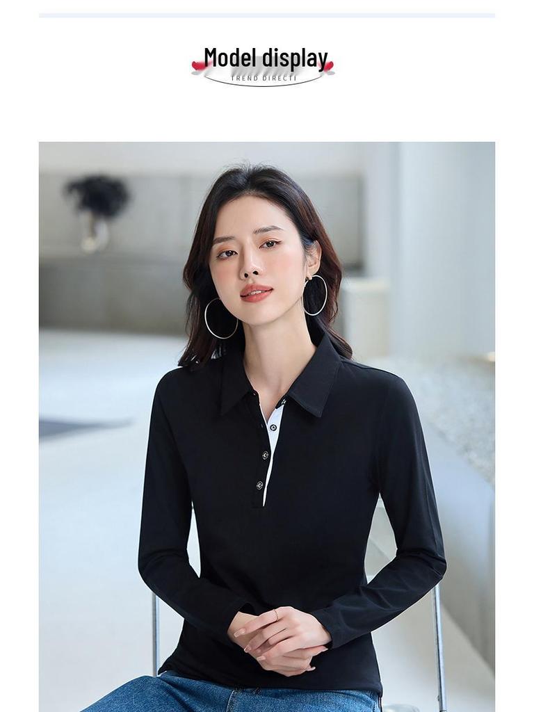 Herbst 2025 Vielseitiges lässiges Langarm-Poloshirt - Lockeres & stilvolles Design