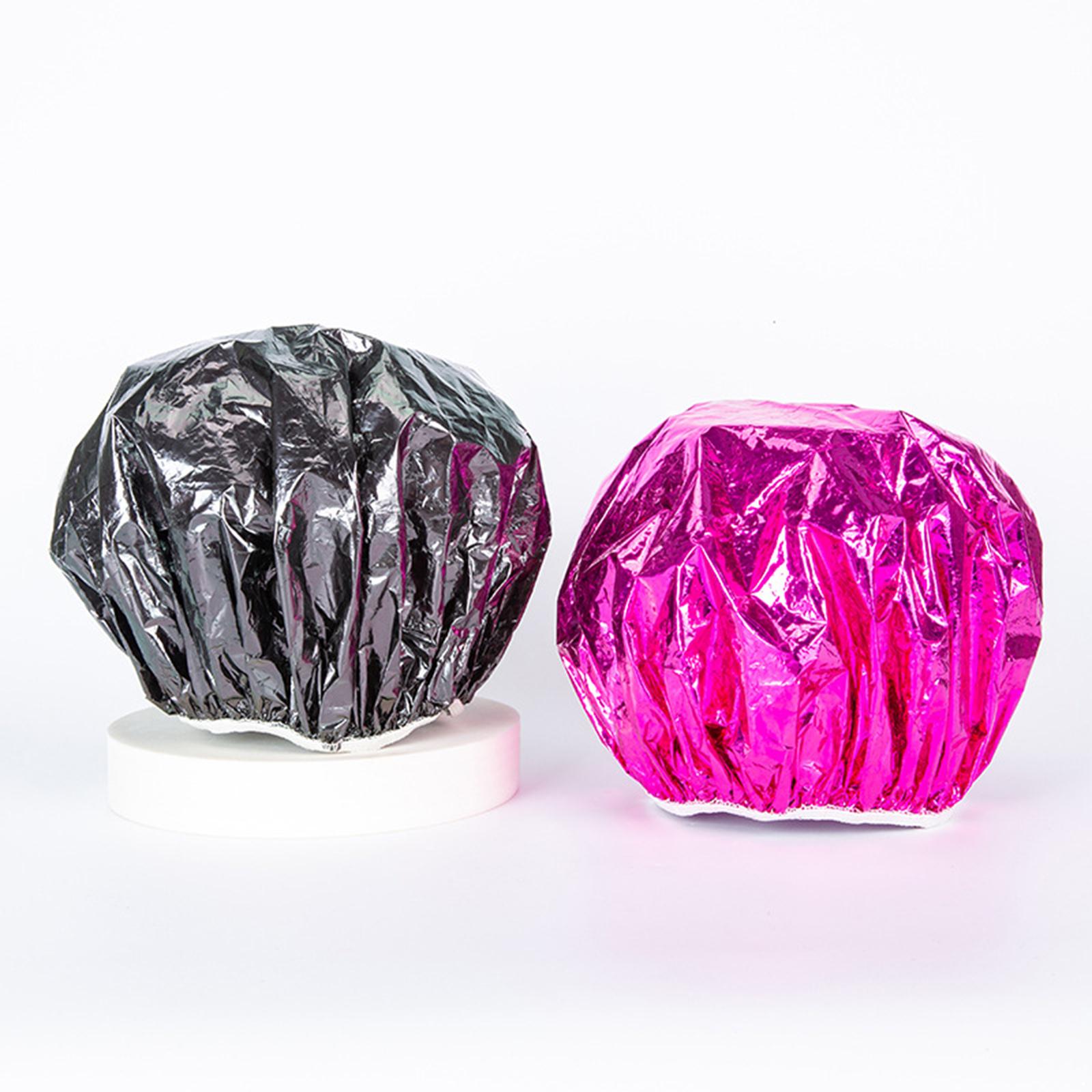 

10 Pack Extra Large Shower Caps for Women Reusable Waterproof Bath Hair Protector Adjustable Elastic Band Salon Styling Accessory One Size