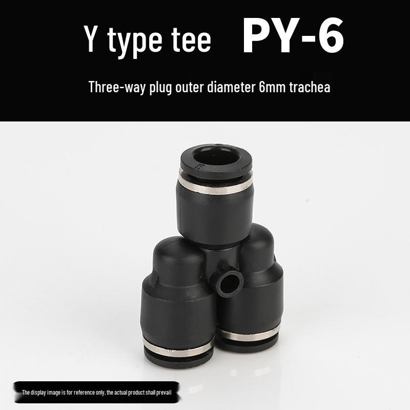 Pneumatic Reducing Y-Type Quick-Insert Plastic Air Hose Connector (PY-4-16)
