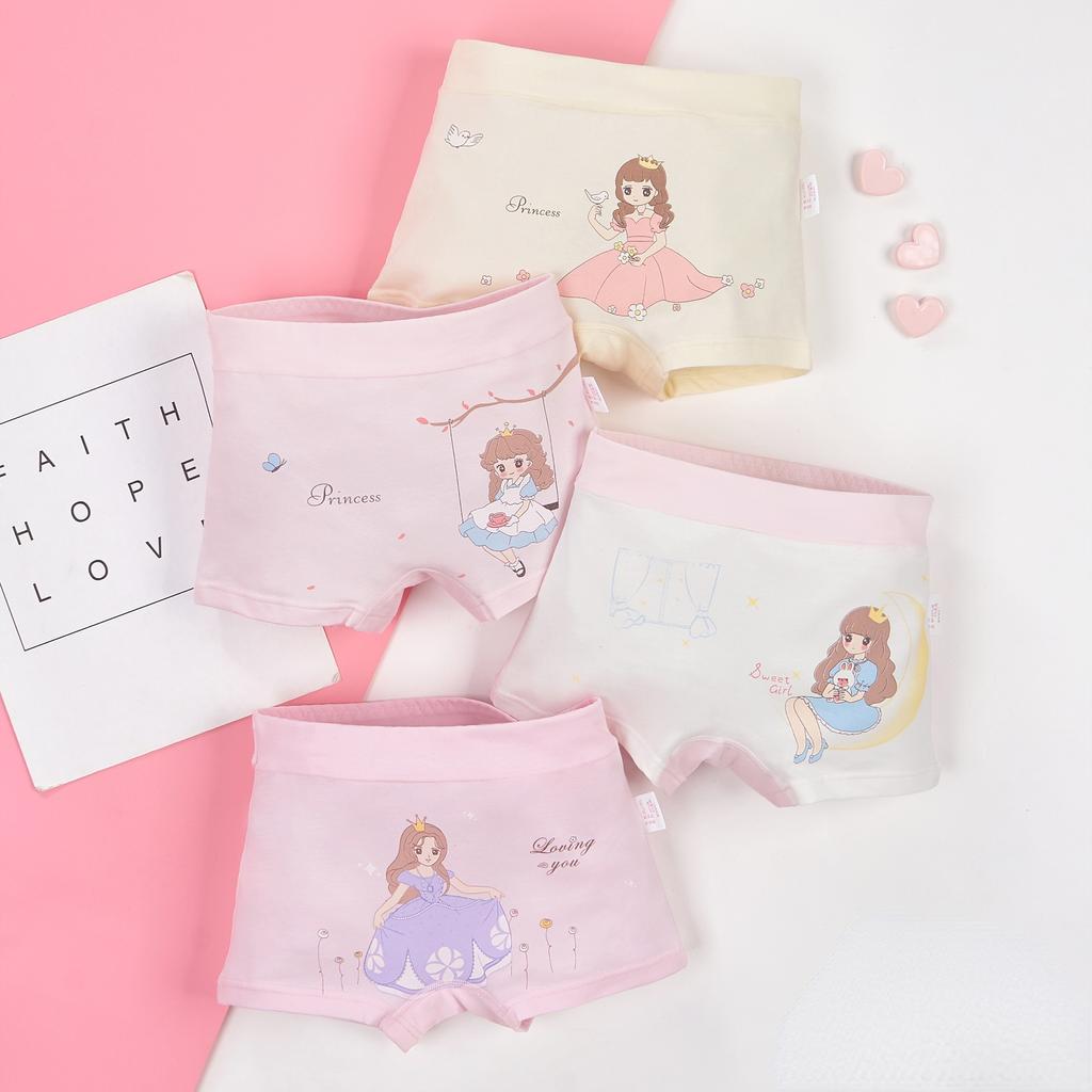 4 ADET çocuk iç çamaşırı kız kız bebek pamuklu boxer 3-16 yaş kız çocuk bebek dört köşe yürümeye başlayan çocuk çocuklar