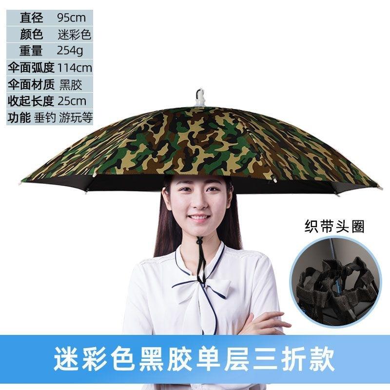 Head Umbrella Working in the Ground Head Umbrella Outdoor Fishing Tea Picking Sanitation Hat Sun Protection Umbrella Cap
