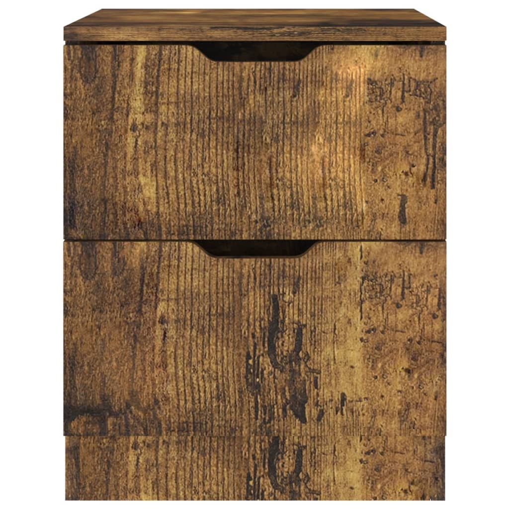 Vidaxl Nightstands, 2 Pcs, Smoked Oak, 40X40X50 Cm