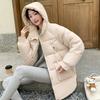 Down cotton jacket women's 2025 winter new cotton suit, Korean version mid-length thickened hooded bread padded jacket women's loose