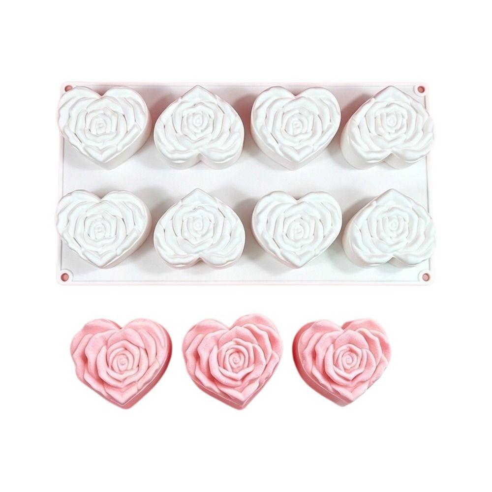 Heart Shaped Mousse Cake Mold Rose Dessert Mold Gift Silicone Cake Mold Valentine's Day