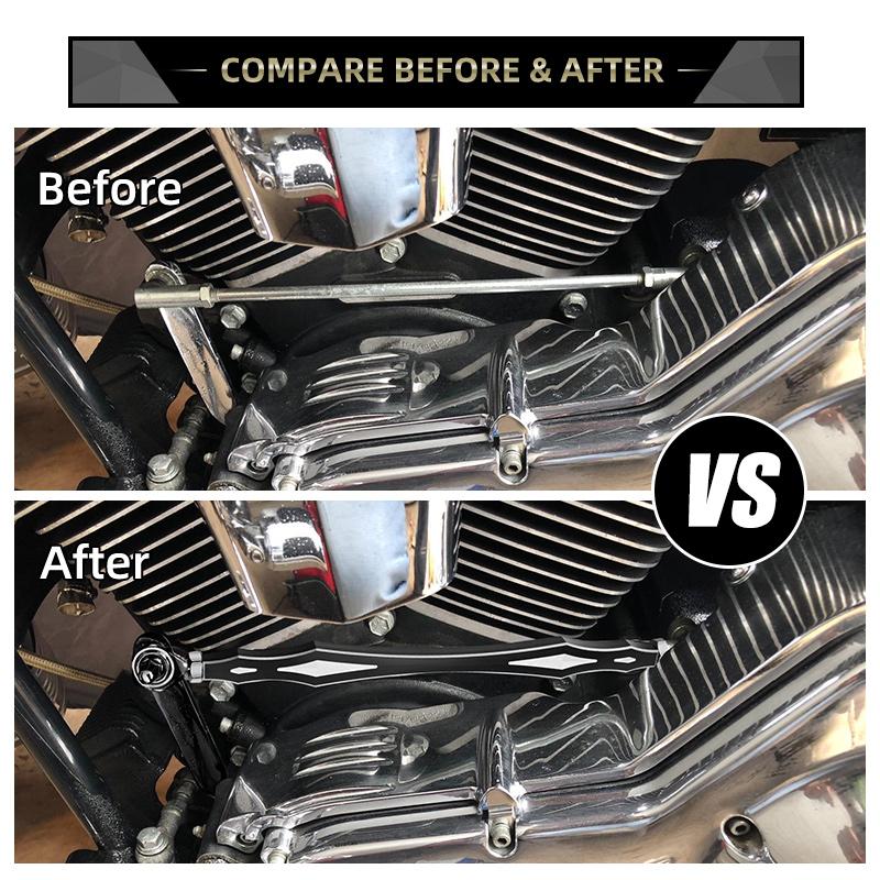 Motorcycle CNC 320MM Gear Shift Linkage Lever Cover For Harley Touring Electra Glide Softail Dyna Fat Boy Road King Street Glide