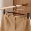6 Pieces Adjustable Trouser Hangers Anti-slip Clothes Drying Rack Wood Pants Hangers  Closet