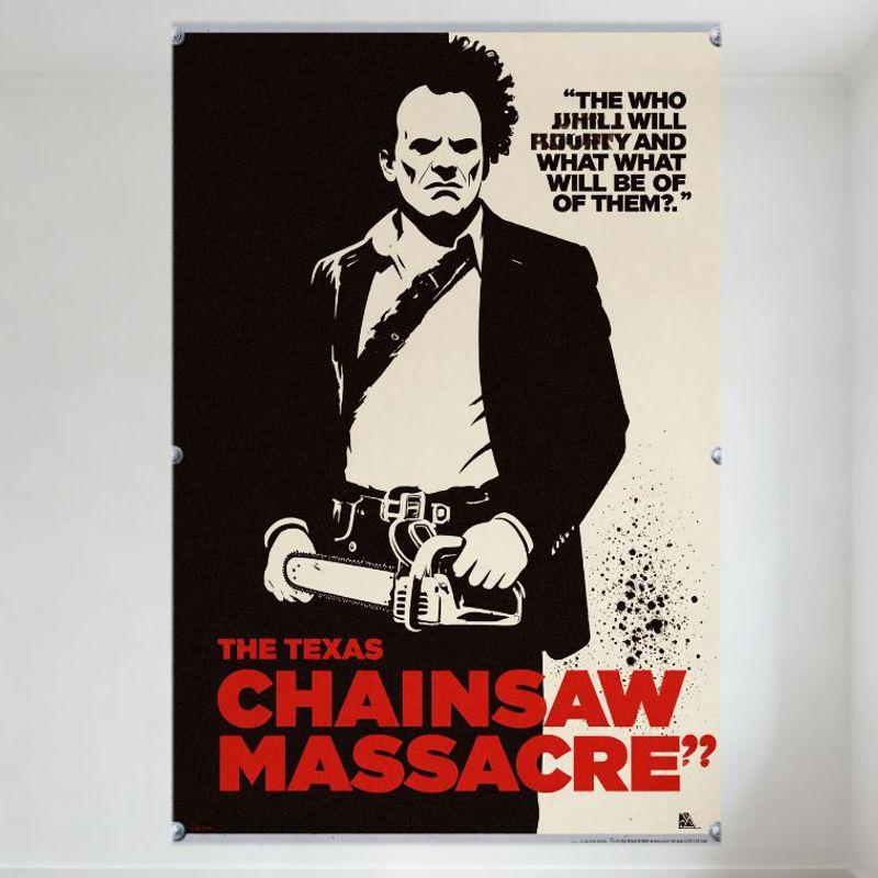 The Texas Chainsaw Massacre Horror Movie Metal Tin Sign Vintage Classic Film Wall Plaque for Man Cave Home Bar Cafe Decor