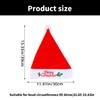 Plush Christmas Santa Hat with Embroidery Brim for Holiday Parties Giving Love