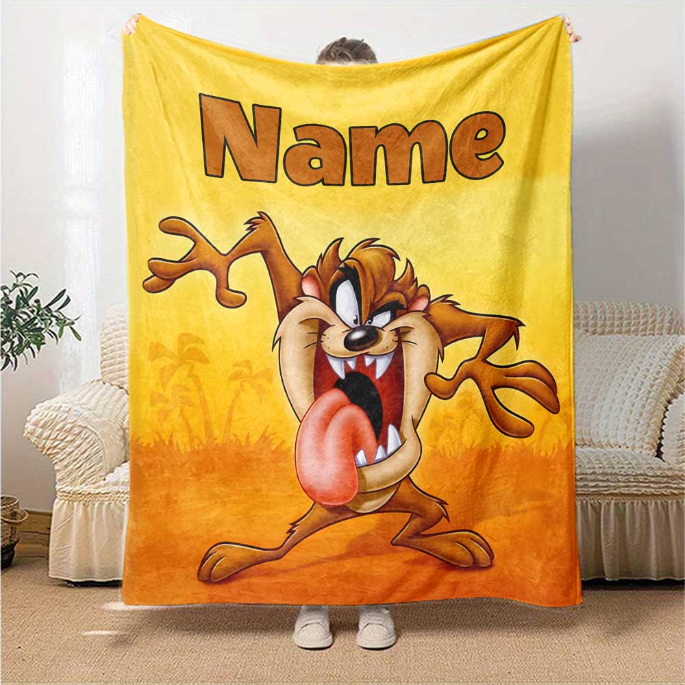 Warner Bros. Movies (27) Customize Your Name Blanket Cozy Customizable Blanket Soft Warm Cozy Throw For Livingroom Bedding Picnics Office Chair