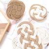 WTEMPO 1PC Handmade Heat Insulation Pad Mat Thread Jute Cross-woven Coaster Round Bohemian Style Placemat