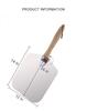 12 Inch Aluminum Pizza Paddle Pizza Peel with Foldable Wood Handle for Baking Homemade Pizza Bread