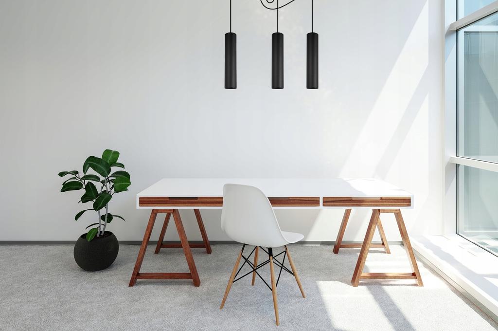 MODERN CEILING HANGING LAMP BLACK LED LAMP