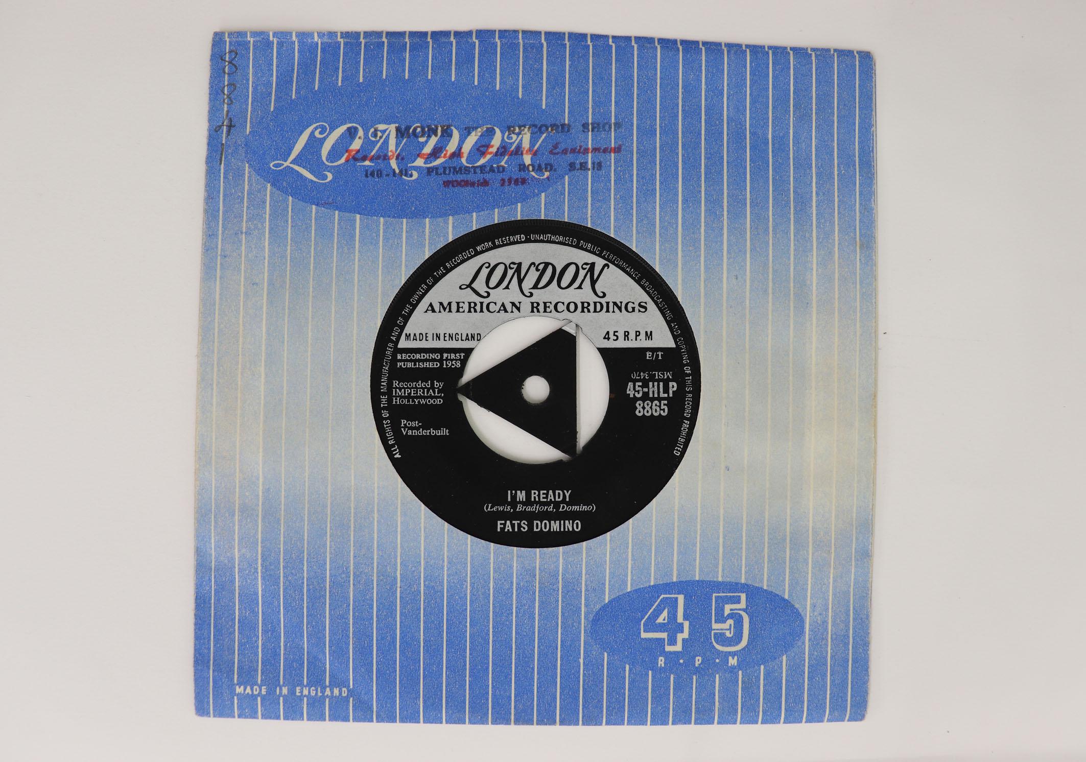 

7-дюймовая пластинка FATS DOMINO - I m Ready / Margie 45HLP8865 LONDON, LONDON 1959 UK Рок Б/у