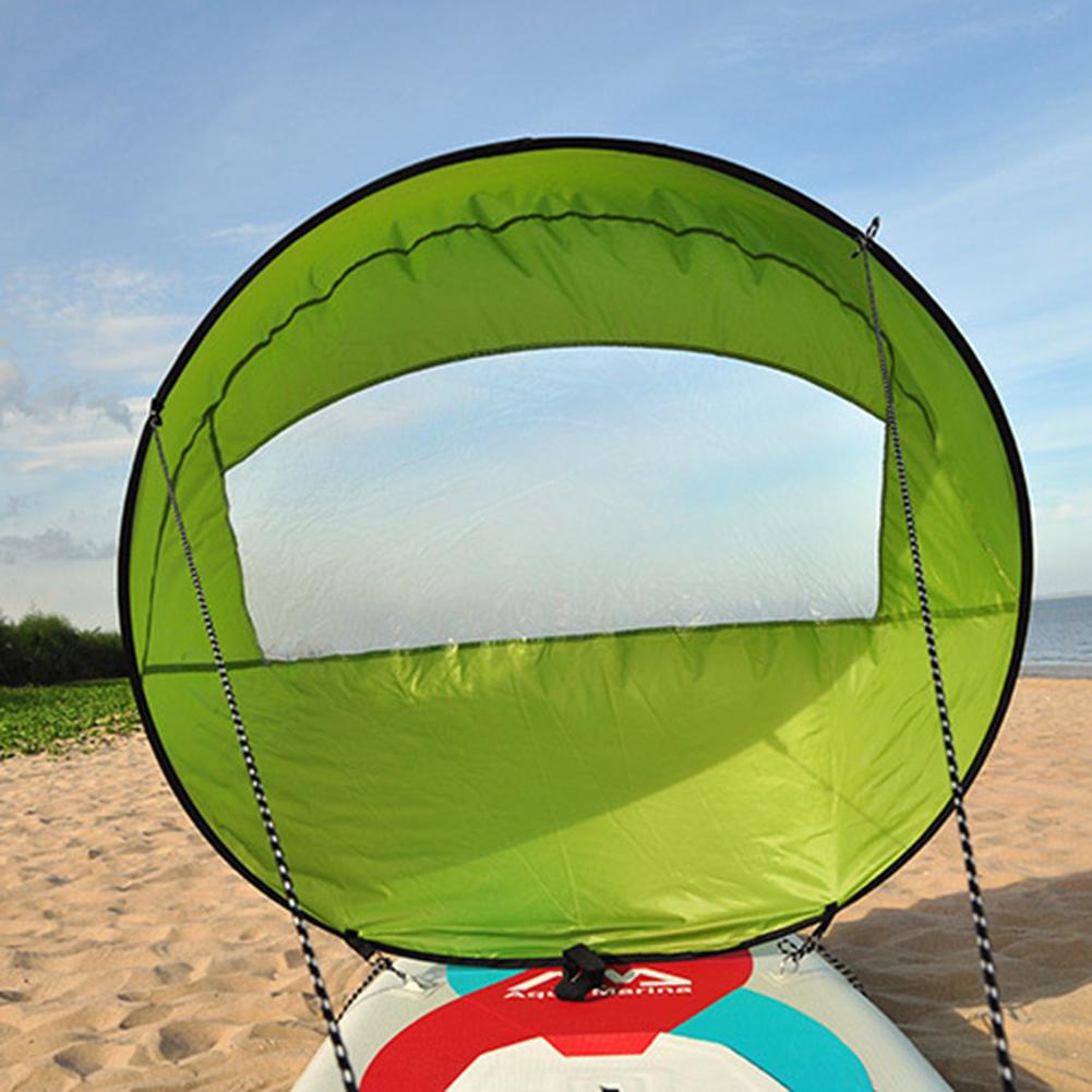 Pânză de Vânt pentru Caiac de 46 inch, Pliabilă, pentru Caiac în Vânt din Pupă, Placă cu Padele, Pânză cu Fereastră Transparentă, Pânză pentru Barcă Caiac Gonflabil, Accesoriu pentru Placă SUP de Surf