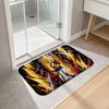 Dragon Ball Super Saiyan Flannel Kitchen Mat Christmas Soft Area Rug Non Slip Floor Carpet Home Decoration