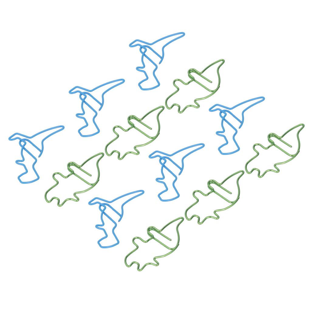 100 Pcs Shaped Paper Clips Hippo Dinosaur Shape Metal Cute Style Light Portable Office Clips for