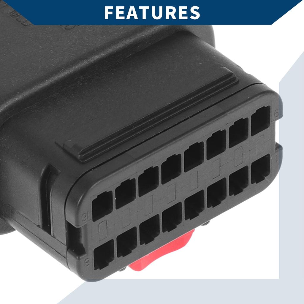 Hihaha 16 Pin Electrical Terminal Connector Plug for Ford Mondeo Inner Female Waterproof 1.5mm Series 1 Set Black