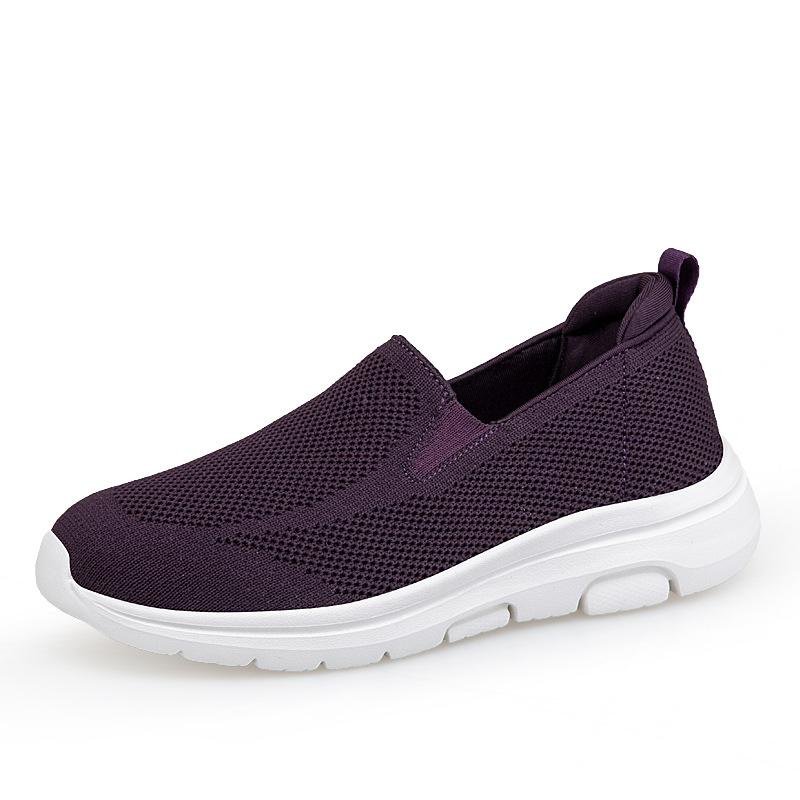 

Весенние и летние сетчатые нескользящие прогулочные туфли со стременами, легкие, мягкие, повседневные женские туфли 36 фиолетовый