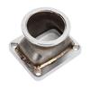 2.5in V Band Flange Adapter Stainless Steel Rustproof Long Lasting Universal for T4 Turbo