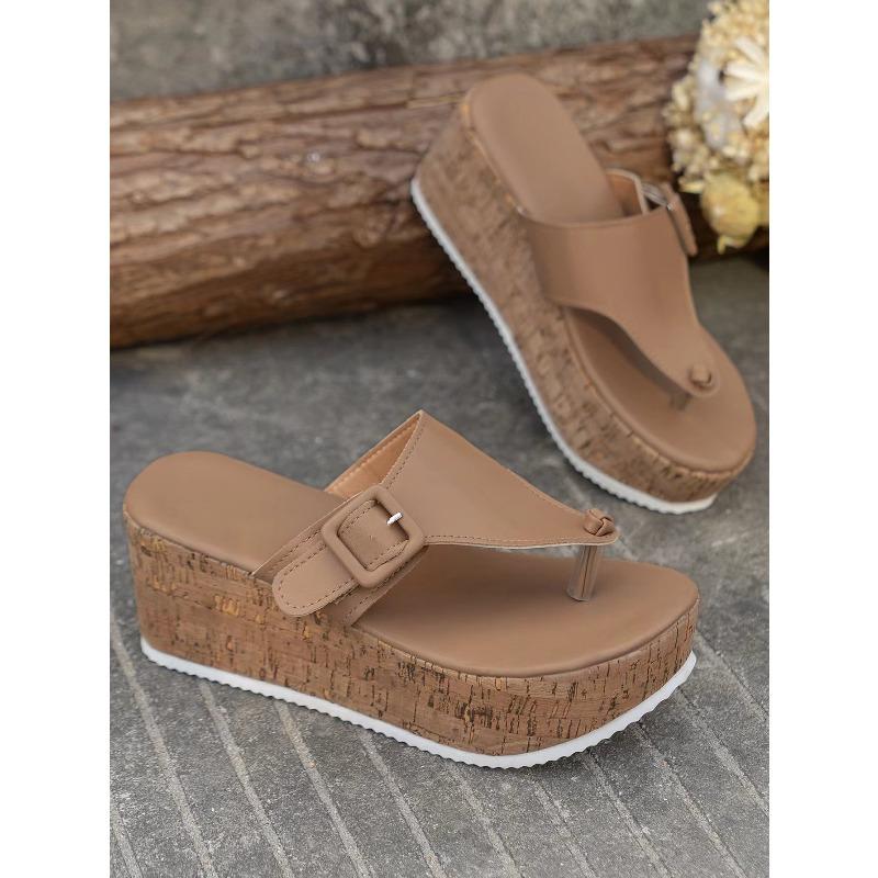 Summer new flip-flops casual fashion wide edge women's platform slippers slippers