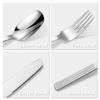 24pcs Western Dinnerware Set Stainless Steel Cutlery Set Fork Knife Spoon Tableware Flatware Silverware Dishwasher Safe
