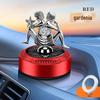 Solar-Powered Rotating Car Air Freshener with Angel's Glow Deodorizer Ornament