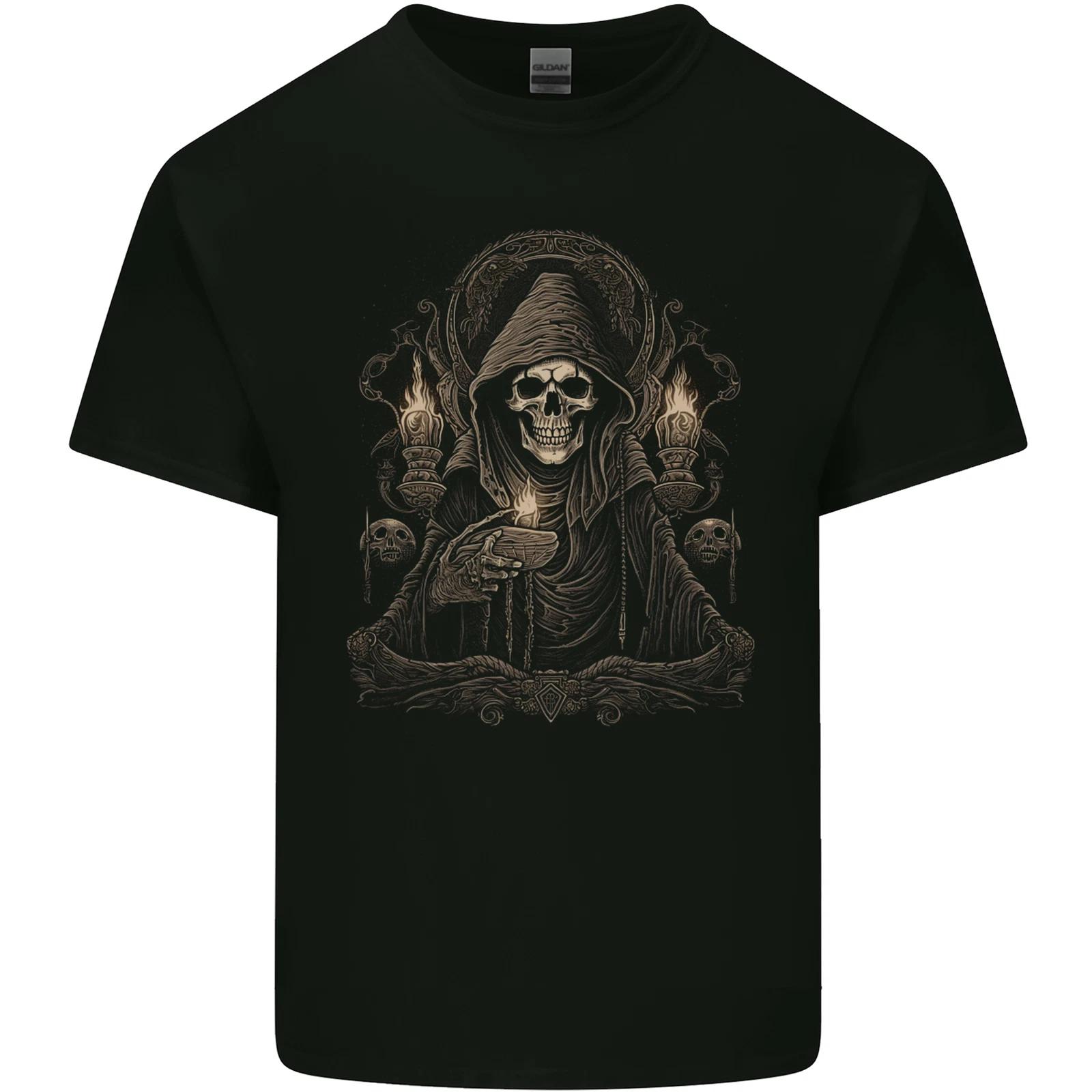 Gothic Grim Reaper Goth Heavy Metal Skull 3 Kids T-Shirt Childrens XL