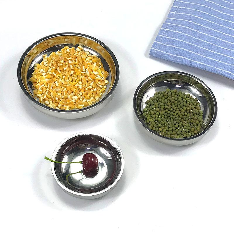 Stainless Steel Double-Layer Sauce and Snack Dish