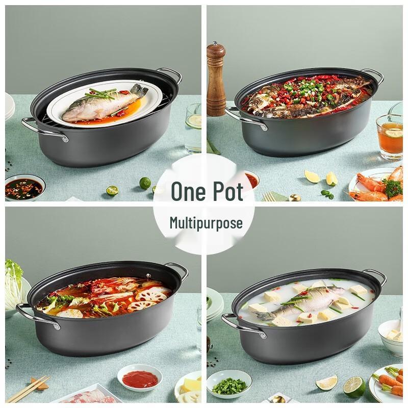 

COOKER KING 39cm Oval Multi-functional Fish Steamer