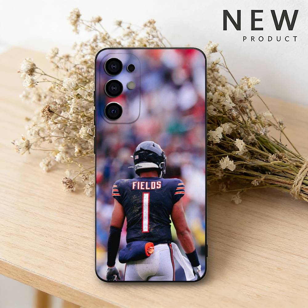 J-Justin Fields 1 Wallpaper Phone Case For Samsung S26,25,24,23,22,30,21,10,9,Ultra,Plus,Lite Black Soft Case