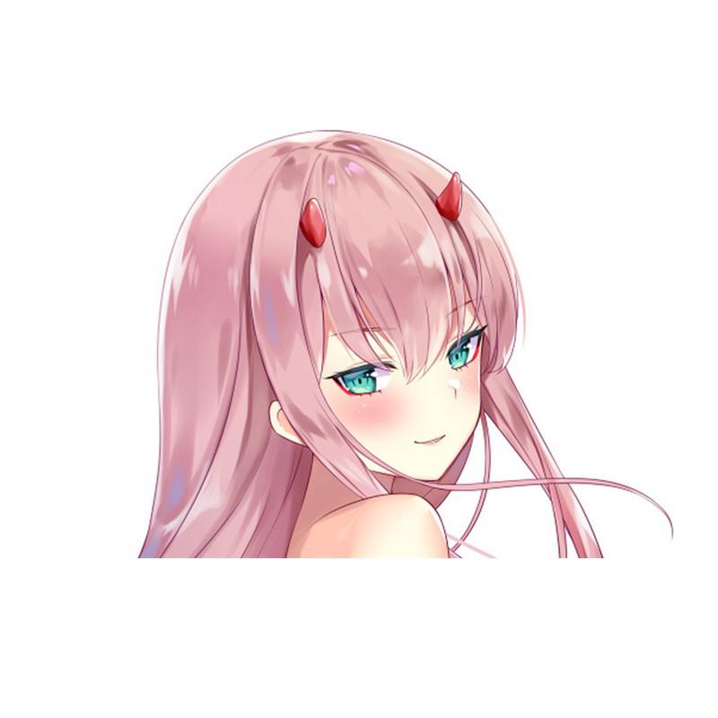 

Tri Koshki KCS168 Peeker Big Head Anime Darling In The Franxx Zero Two стикер автомобиля ПВХ красочные наклейки наклейка на бампер автомобиля long side 30cm -L