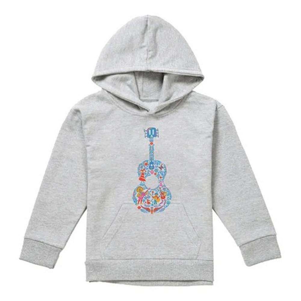 Coco Childrens/Kids Ernesto Miguel Hector Colourful Guitar Heather Hoodie