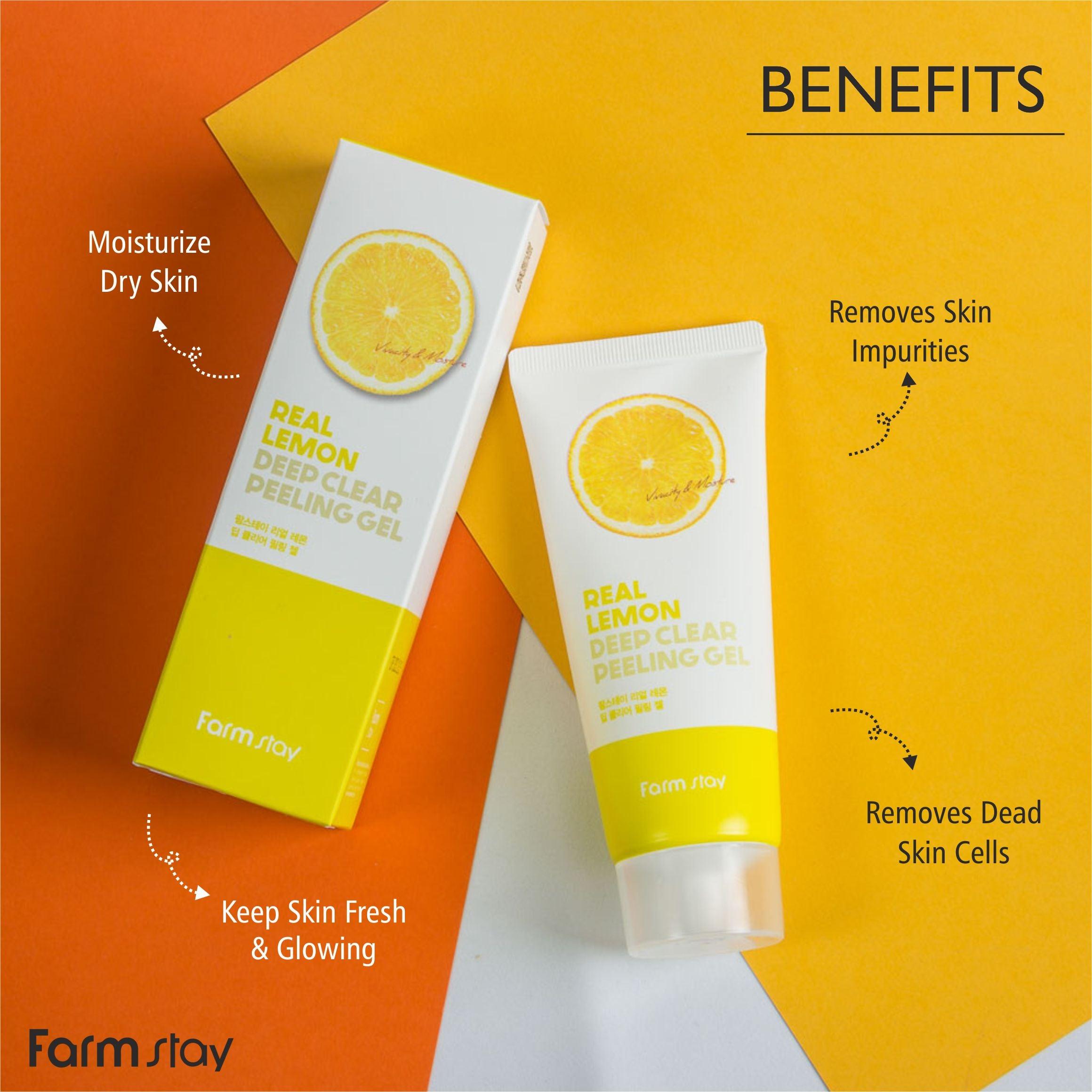

Farm Stay Real Lemon Deep Clear Peeling Gel 100ml +RANDOM GIFT