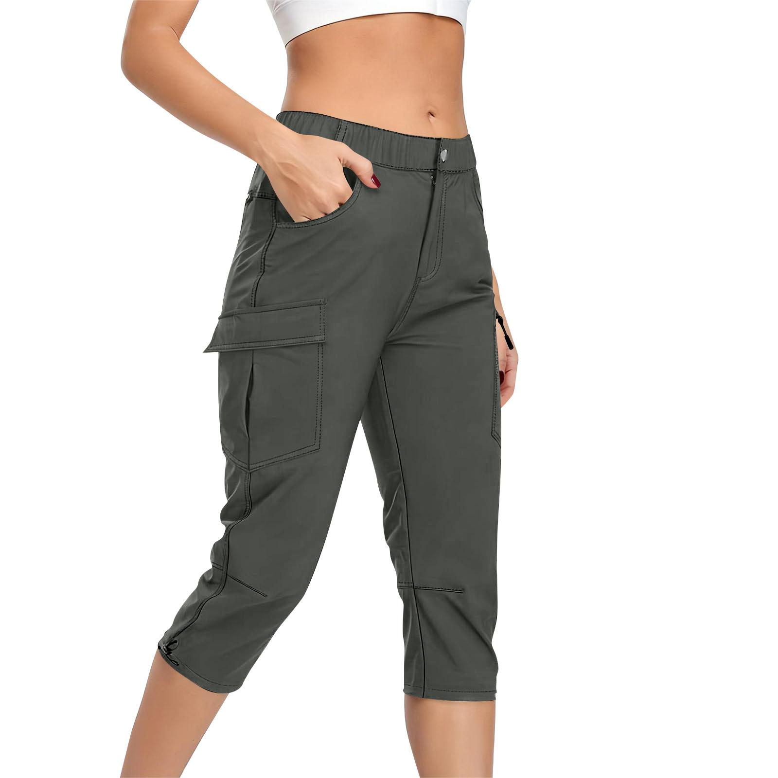 Women s Drawstring Five-point Pants, Casual Five-point Pants, Cotton And Linen With Pockets XXL зелёный