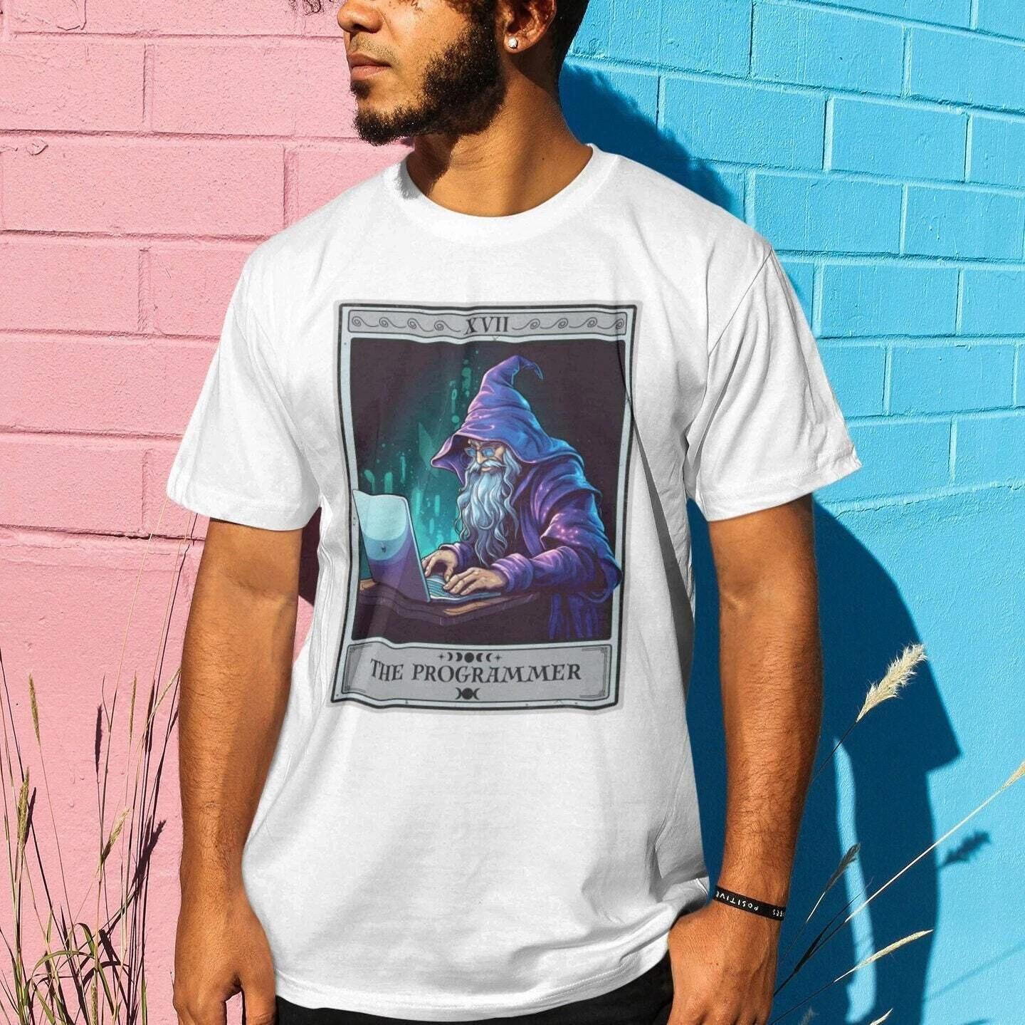 The Programmer Tarot Card Shirt, Coder Software Engineer 4XL