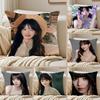 Cute and beautiful TTian Xiwei Cushion Cover Pillowcase Antidustmite Invisible Zipper Short Plush Sofa Cushion