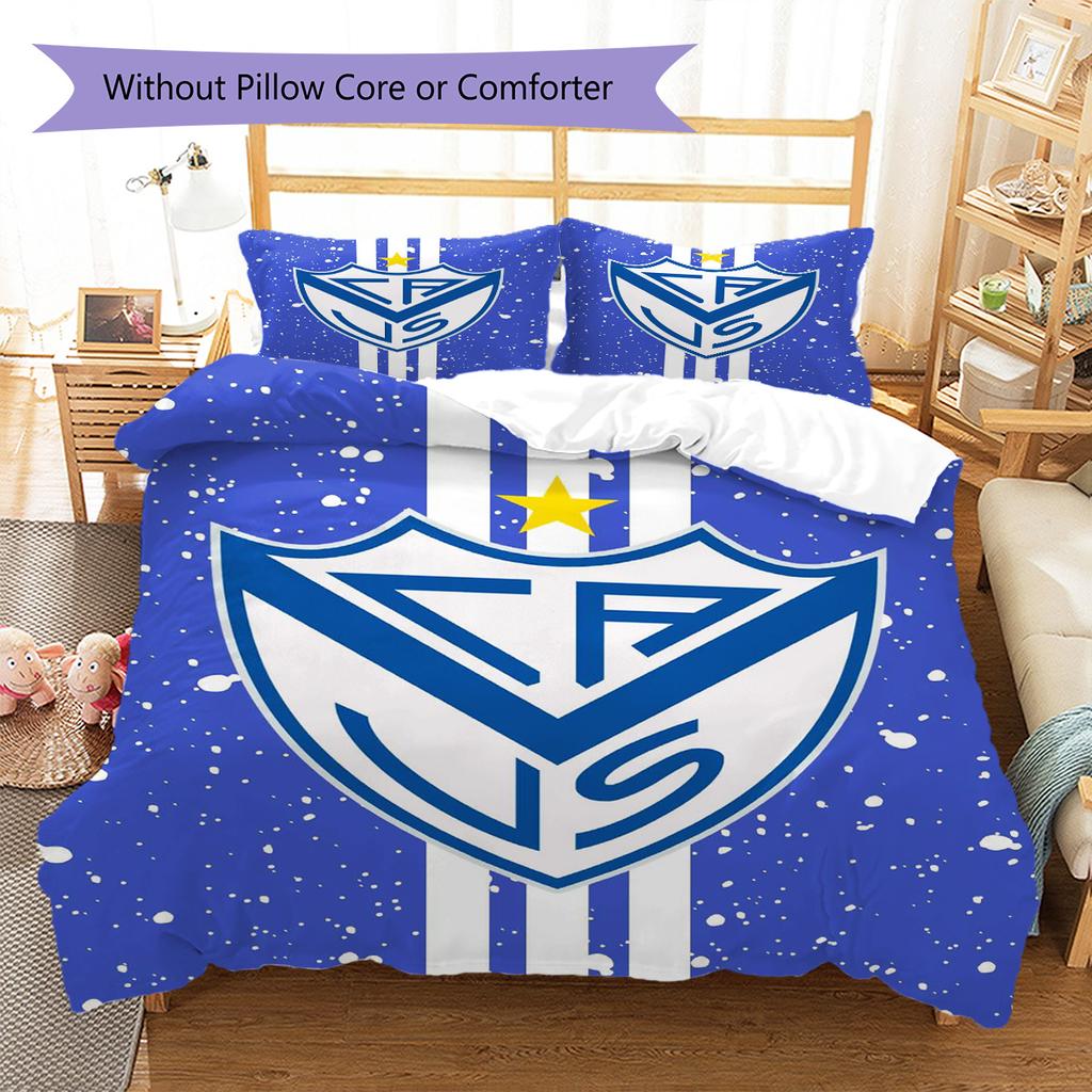 Velez Sarsfield Pattern Bedding Set Quilt Cover Pillowcase Home Decor Gift (1 * duvet cover + 2 * pillowcase, without core)