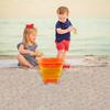 4pcs/Set Parent-Child Folding Bucket Beach Toys With Bucket Summer Beach Toys  Fun