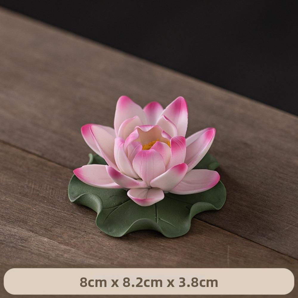 Zen Chinese Style Lotus Tabletop Incense Base Sleep Aid Lotus Censer Holder For Household Aroma