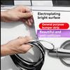 Car Door Edge Guards, 16ft Clear Chrome Universal U Shape Rubber Sealed Door Edge Protection Fit for Most Car