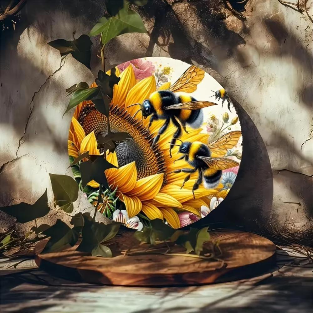 Vibrant Bee Metal Wall Art Garden Garage Decor Farmhouse Gift Birthday Present