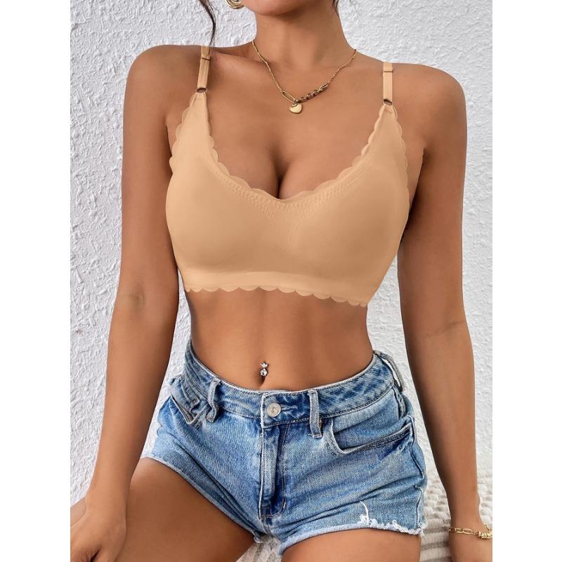 Plus Size Women Ice Silk Seamless Push Up Camisole Underwear Beauty Back Vest