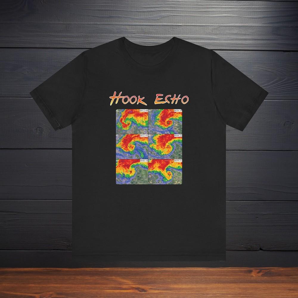 Hook Echo Graphic Tshirt For Storm Chasers Skywarn Spotters Meteorologist S