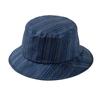 Crushable Foldable Hat Made In Japan Striped Banshu Weave Stripes (M, Navy)
