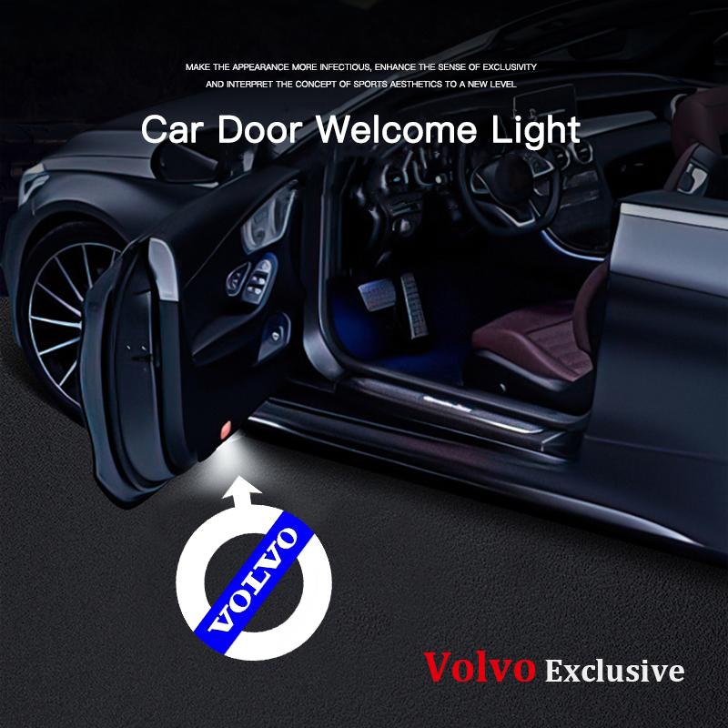 2PCS HD Car Door Welcome Lights For Volvo XC90 V90 V60 XC60 V40 S80 S60 S90 C40 XC40 V70 XC70 C30 C70 EX90 Rdesign ars333